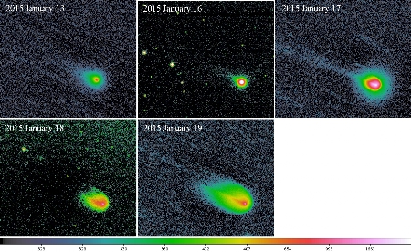 フィンレー彗星のアウトバーストの様子