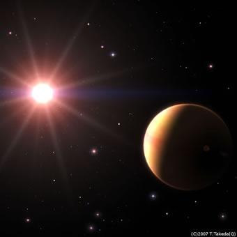 おうし座ヒアデス星団の巨大惑星の想像図