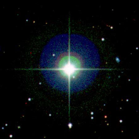 惑星の発見された巨星HD104985（Digitized Sky Survey Dataより）