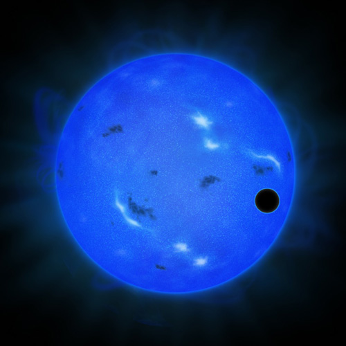 GJ 1214 bの惑星トランジットのイメージ図