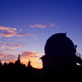 91cm反射望遠鏡ドームと朝焼け(2000年撮影)