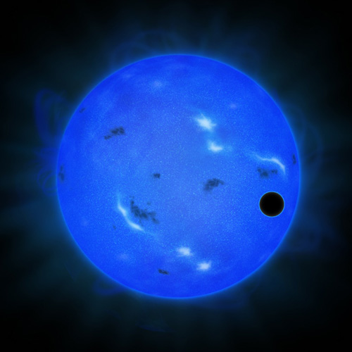 GJ 1214 bの惑星トランジットのイメージ図 GJ 1214 bの惑星トランジットのイメージ図